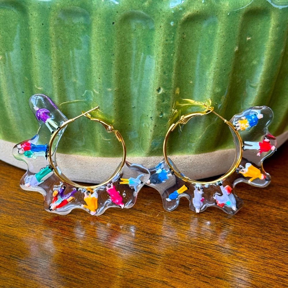 Handmade People Frozen In Time Earrings